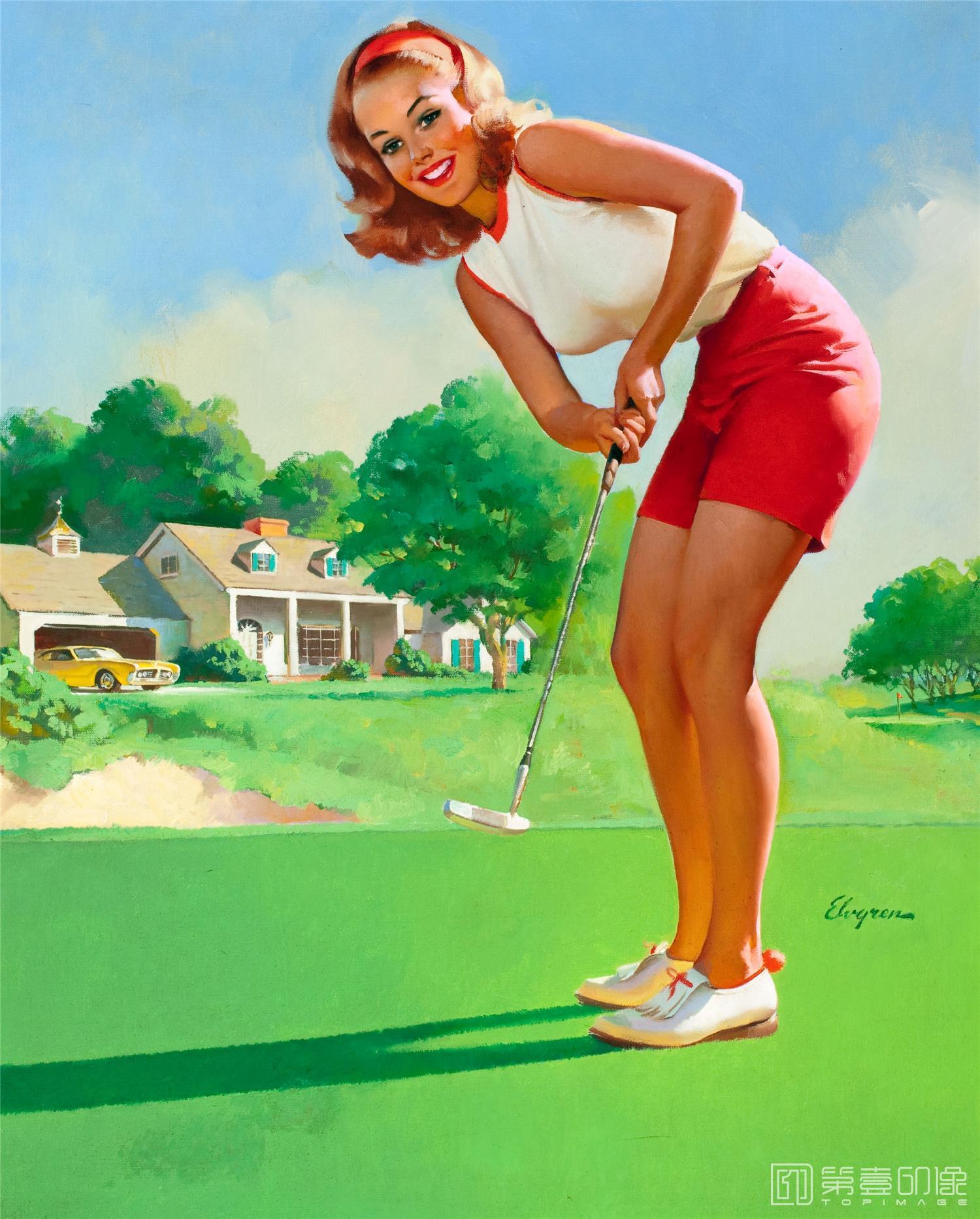 油画-吉尔·艾尔夫格雷恩 Gil Elvgren 作品集-91